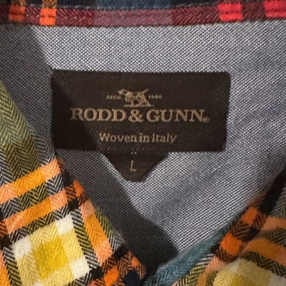 Rodd & Gunn Red and Blue Casual Button Down Shirt - Picture 4 of 6